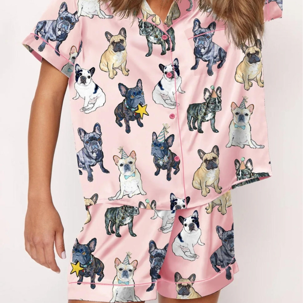 NWT Silky Fenchie French Bulldog Pajama Short Set